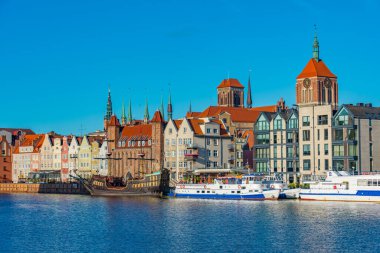 Güneşli bir günde Gdansk Rıhtımı, Poland.IMAGE