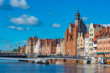 Güneşli bir günde Gdansk Rıhtımı, Poland.IMAGE