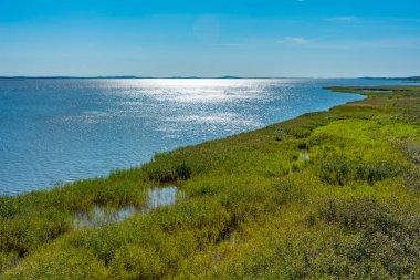 Poland.IMAGE 'deki Slowinski Ulusal Parkı' nda Leba Gölü