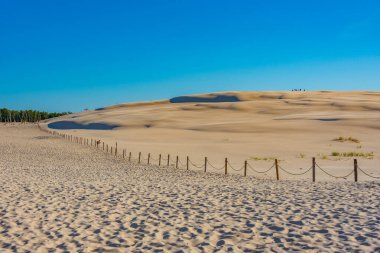Poland.IMAGE 'deki Slowinski Ulusal Parkı' nda kum tepesi
