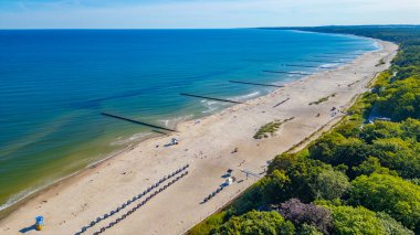 Ustka, Poland.IMAGE 'de bir plaj manzarası