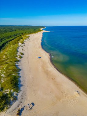 Ustka, Poland.IMAGE 'de bir plaj manzarası