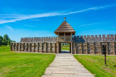 Poland.IMAGE Biskupin 'deki Arkeoloji Müzesi