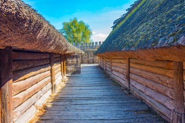 Poland.IMAGE Biskupin 'deki Arkeoloji Müzesi