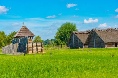 Poland.IMAGE Biskupin 'deki Arkeoloji Müzesi
