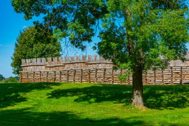 Poland.IMAGE Biskupin 'deki Arkeoloji Müzesi