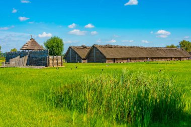 Poland.IMAGE Biskupin 'deki Arkeoloji Müzesi