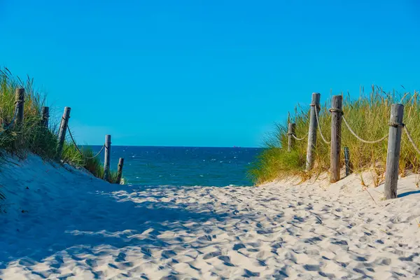 Poland.IMAGE 'deki Slowinski Ulusal Parkı' nda kum tepesi