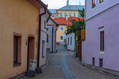 Çek Cumhuriyeti 'nin Tabor kentindeki Dar Sokak. Görüntü