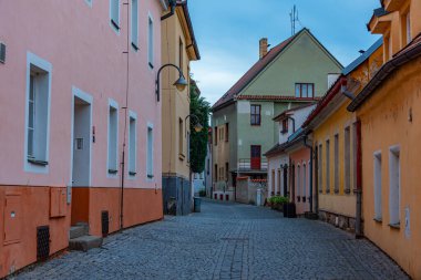 Çek Cumhuriyeti 'nin Tabor kentindeki Dar Sokak. Görüntü