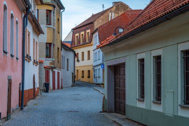 Çek Cumhuriyeti 'nin Tabor kentindeki Dar Sokak. Görüntü