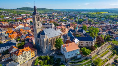 Kutna Hora, Çek Cumhuriyeti 'ndeki Aziz James Kilisesi' nin Panorama manzarası.