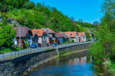 Çek Cumhuriyeti 'nin Zleby köyünün Panorama manzarası.