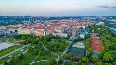 Letna 'nın Prag' daki Panorama görüşü, Çek Cumhuriyeti.