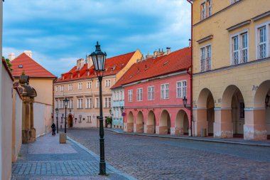 Prag 'ın Hradcany bölgesindeki eski evler, Çek Cumhuriyeti.