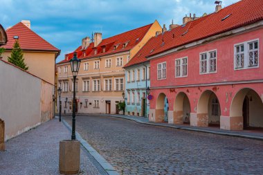Prag 'ın Hradcany bölgesindeki eski evler, Çek Cumhuriyeti.
