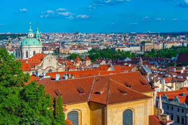 Çek Cumhuriyeti Prag 'daki Mala strana Panorama görüşü.