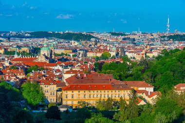 Çek Cumhuriyeti Prag 'daki Mala strana Panorama görüşü.