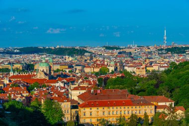 Çek Cumhuriyeti Prag 'daki Mala strana Panorama görüşü.