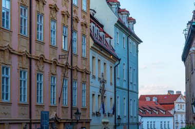 Prag 'ın Hradcany bölgesindeki eski evler, Çek Cumhuriyeti.
