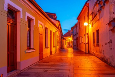 Çek kasabası Trebon 'da gün doğumu manzarası.