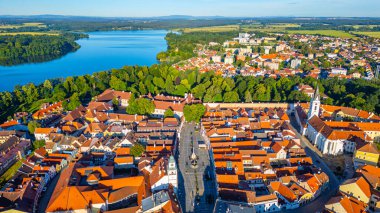 Çek Cumhuriyeti Trebon Panorama görüşü. Görüntü
