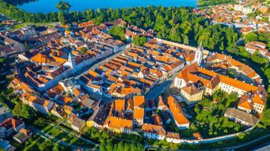 Çek Cumhuriyeti Trebon Panorama görüşü. Görüntü