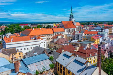 Çek Cumhuriyeti 'nde Jindrichuv Hradec Panoraması.