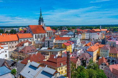 Çek Cumhuriyeti 'nde Jindrichuv Hradec Panoraması.