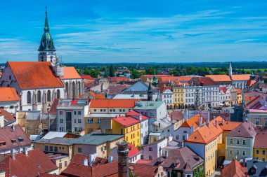 Çek Cumhuriyeti 'nde Jindrichuv Hradec Panoraması.
