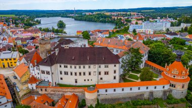 Çek Cumhuriyeti 'nde Jindrichuv Hradec Panoraması.