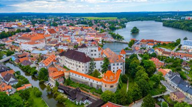 Çek Cumhuriyeti 'nde Jindrichuv Hradec Panoraması.