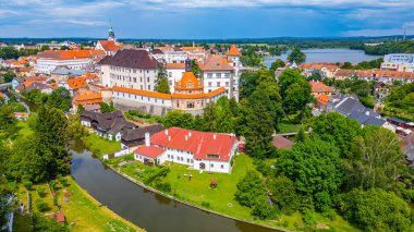 Jindrichuv Hradec 'in Çek Cumhuriyeti' ndeki Panorama görüşü.