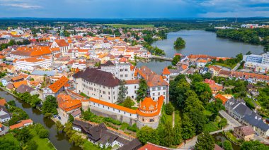 Jindrichuv Hradec 'in Çek Cumhuriyeti' ndeki Panorama görüşü.