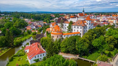 Jindrichuv Hradec 'in Çek Cumhuriyeti' ndeki Panorama görüşü.