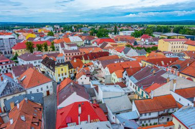 Jindrichuv Hradec 'in Çek Cumhuriyeti' ndeki Panorama görüşü.