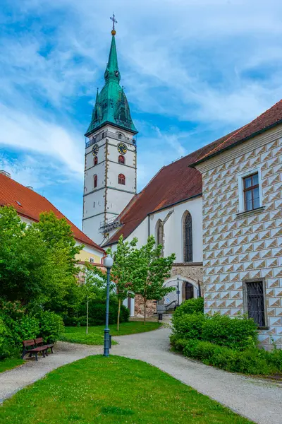 Çek Cumhuriyeti Jindrichuv Hradec 'te Bakire Meryem Kilisesi.