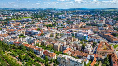 Çek Cumhuriyeti 'nin Brno kentinin panorama manzarası.