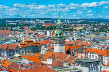 Çek Cumhuriyeti 'nin eski Brno kentinin silüeti.
