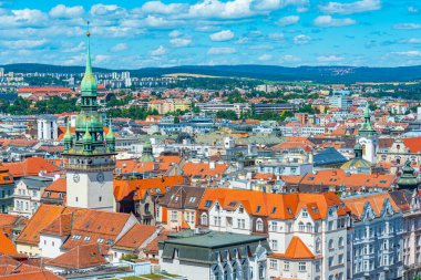 Çek Cumhuriyeti 'nin eski Brno kentinin silüeti.