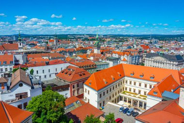 Çek Cumhuriyeti 'nin eski Brno kentinin silüeti.