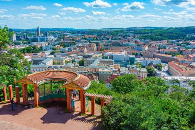 Çek Cumhuriyeti 'nin Brno kentinin panorama manzarası.