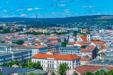 Çek Cumhuriyeti 'nin eski Brno kentinin Panorama manzarası.