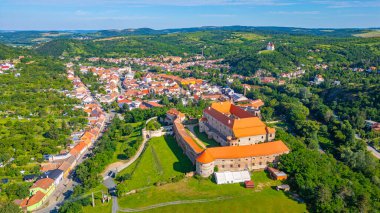 Çek Cumhuriyeti 'ndeki Dolni kounice kasabasının panorama manzarası.