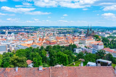 Çek Cumhuriyeti 'nin eski Brno kentinin Panorama manzarası.