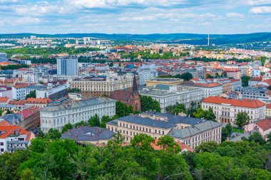 Çek Cumhuriyeti 'nin Brno kentinin panorama manzarası.