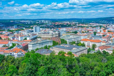 Çek Cumhuriyeti 'nin eski Brno kentinin silüeti.
