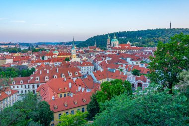 Çek Cumhuriyeti Prag 'daki Mala strana Panorama görüşü.