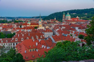 Çek Cumhuriyeti Prag 'daki Mala strana Panorama görüşü.