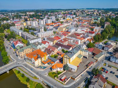 Çek Cumhuriyeti 'nde Havlickuv Brod Panorama görünümü.